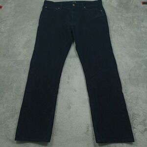 J Crew Jeans Mens 35x32 Blue Corduroy Sutton Straight Preppy Pockets Casual